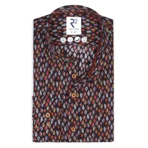 Leaf print Tencel shirt
