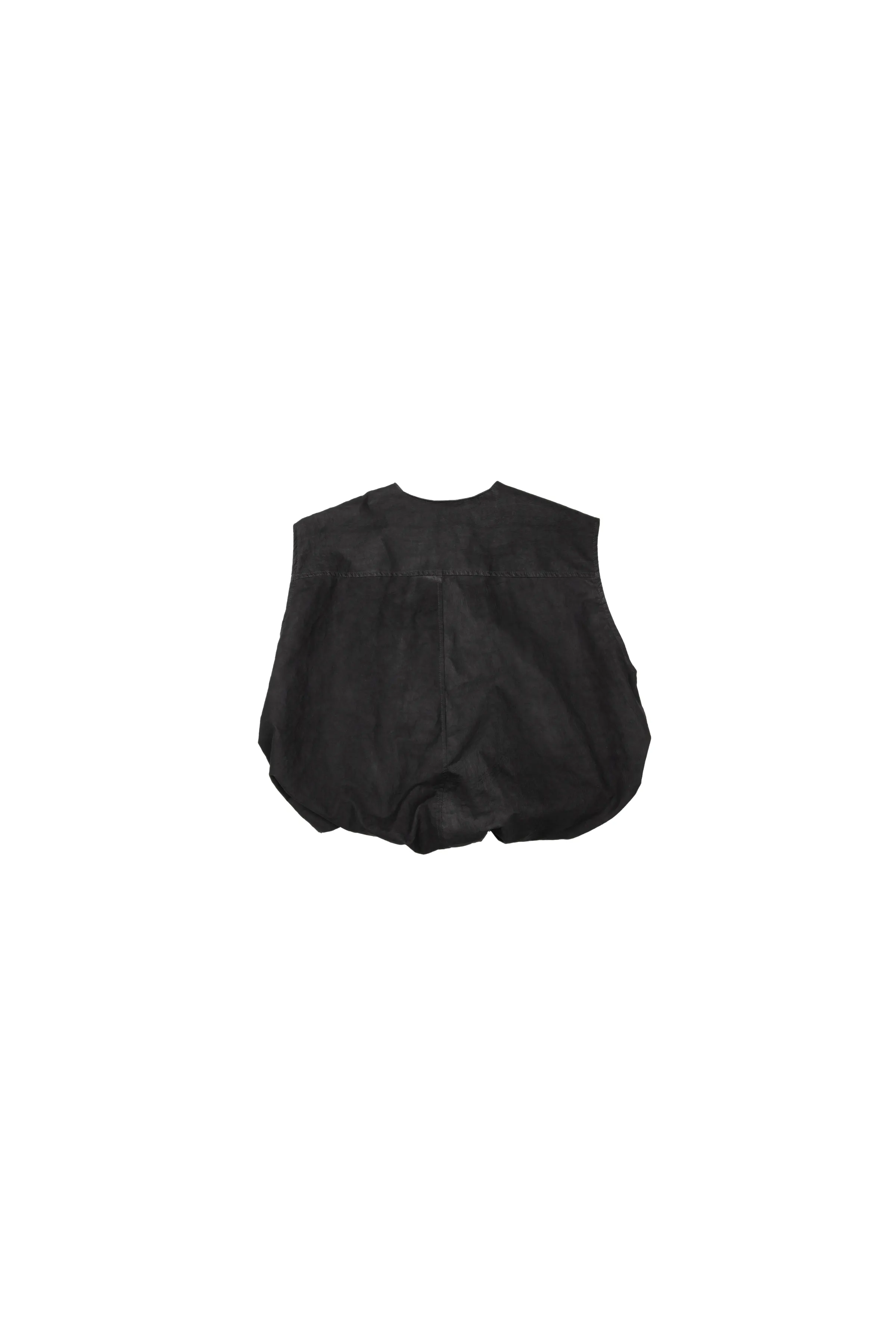 Leather Zipped Gilet by Clan Upstairs Private Label