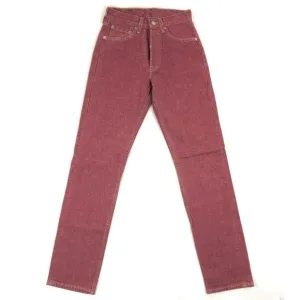 Levis 501 For Women 24x32 Red Jeans Vintage Button Fly Straight Leg Made In USA