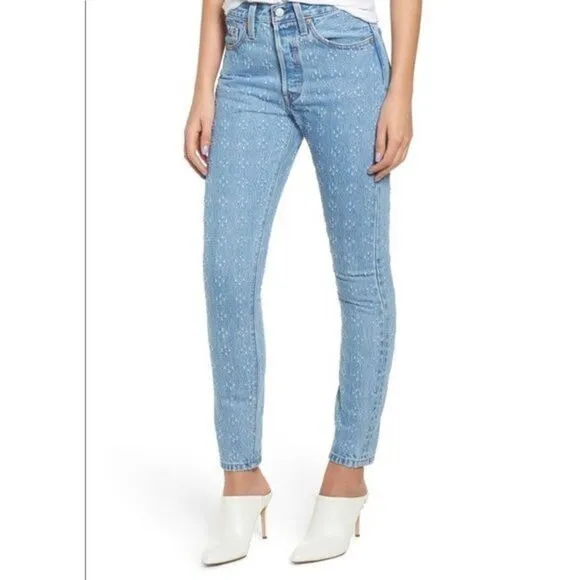 Levi’s 501 Skinny Snowflake Jeans