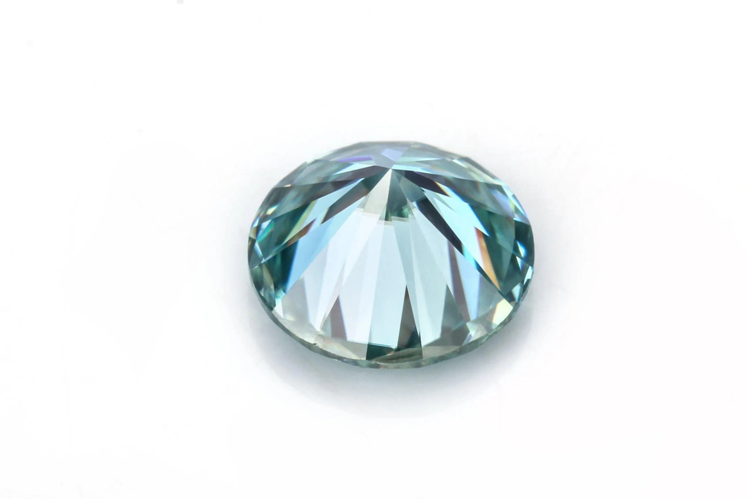 Light Blue Loose Moissanite Stone | Brilliant Excellent Round Cut VVS1 Loose Gemstone with Certificate |  Cyan Moissanite | loose gemstone
