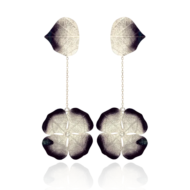 Lily Pad with Ember Detail Earrings