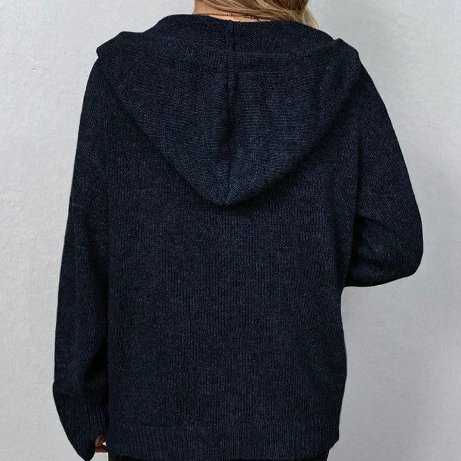 Liselotte - Cardigan with Drawstring and Buttons