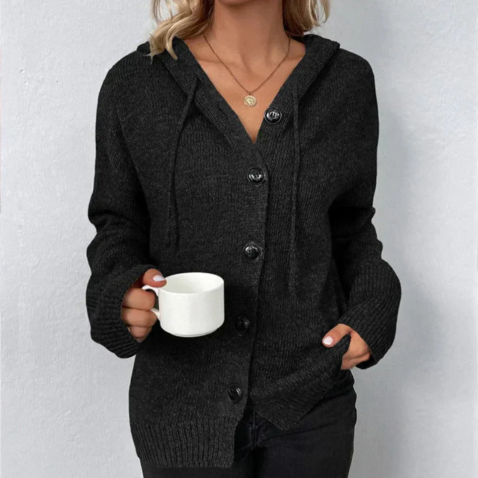 Liselotte - Cardigan with Drawstring and Buttons