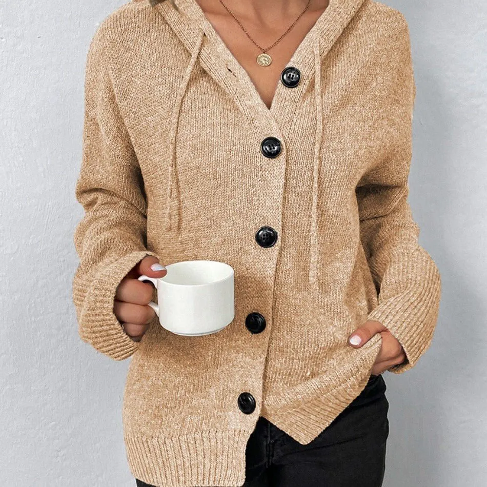 Liselotte - Cardigan with Drawstring and Buttons