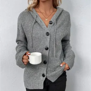Liselotte - Cardigan with Drawstring and Buttons