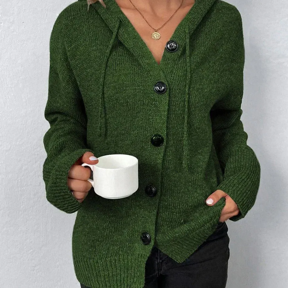 Liselotte - Cardigan with Drawstring and Buttons