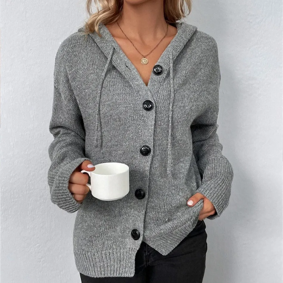 Liselotte - Cardigan with Drawstring and Buttons