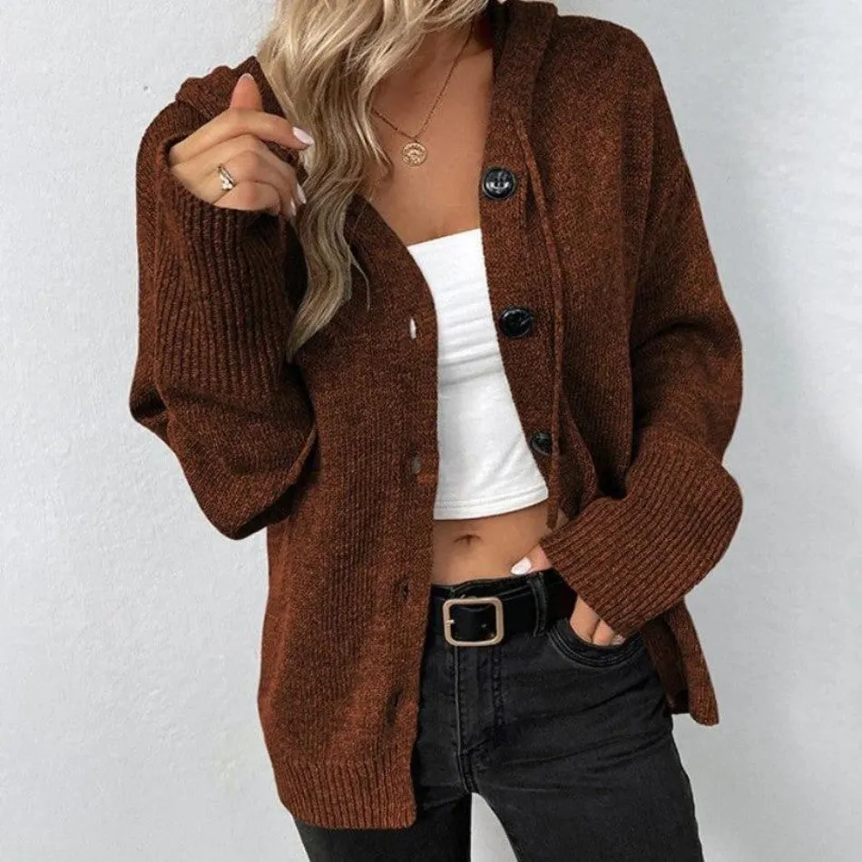 Liselotte - Cardigan with Drawstring and Buttons