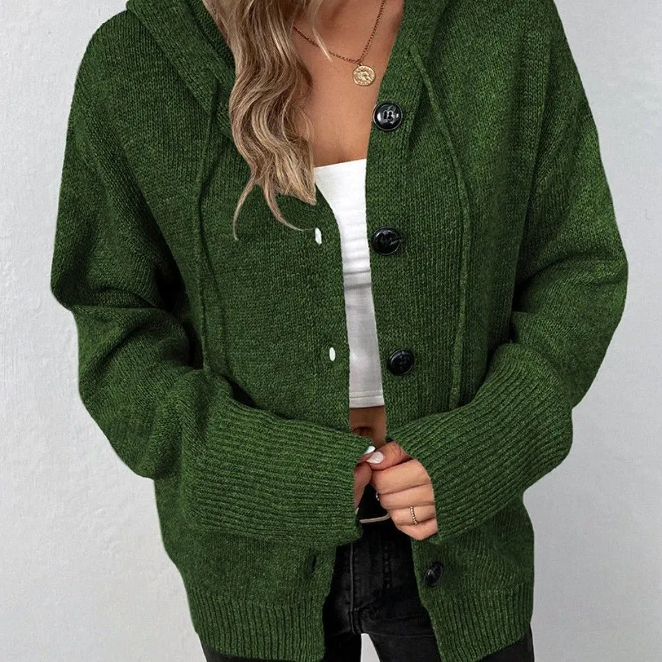 Liselotte - Cardigan with Drawstring and Buttons