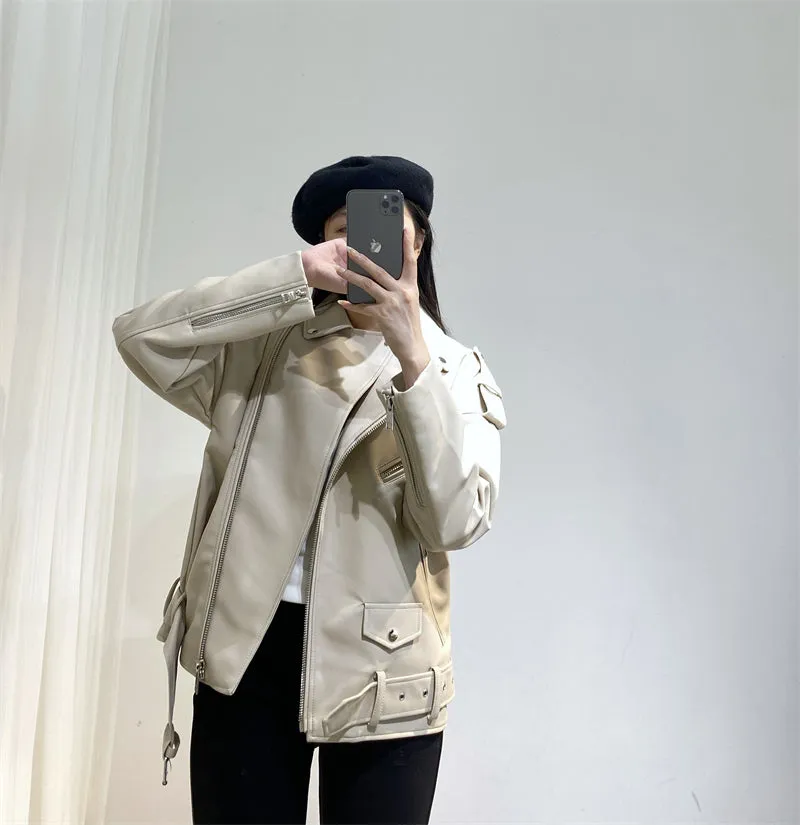 Loose Leather Jacket