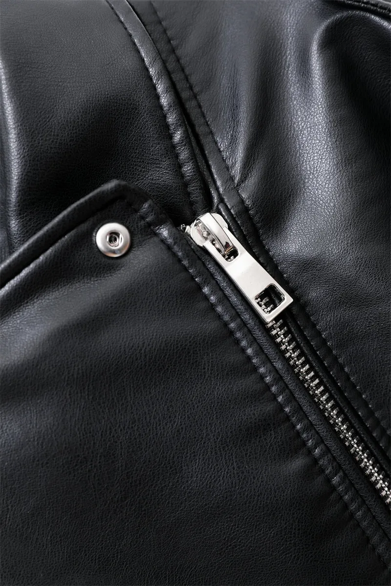 Loose Leather Jacket