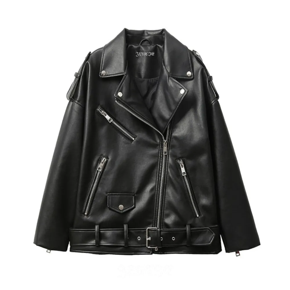 Loose Leather Jacket