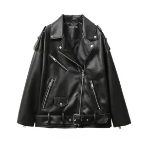 Loose Leather Jacket