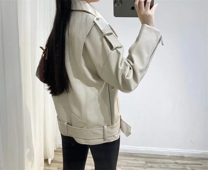 Loose Leather Jacket