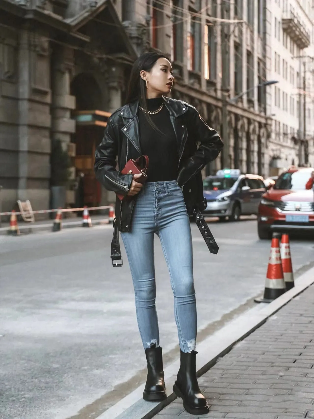Loose Leather Jacket