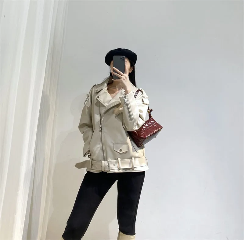 Loose Leather Jacket