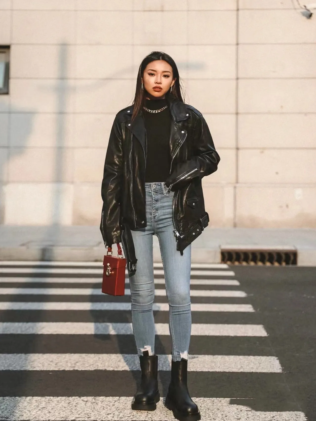 Loose Leather Jacket