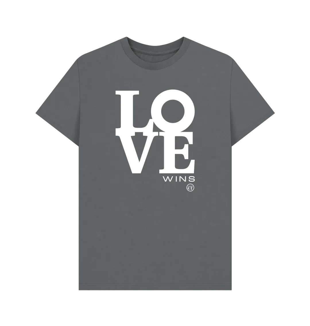 Loved Up tee . Black, Grey. 100% organic cotton. Free UK post