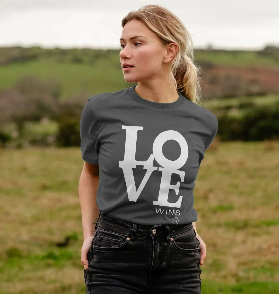 Loved Up tee . Black, Grey. 100% organic cotton. Free UK post