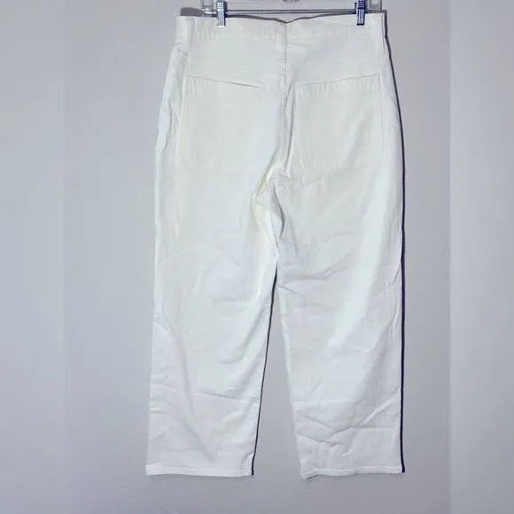 Madewell NWT Perfect Vintage Wide Leg Crop Jean Size 31 White Patch Pocket Editi