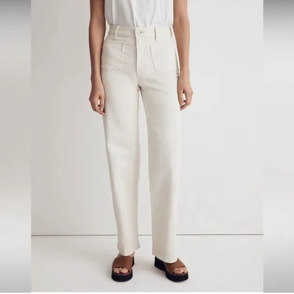Madewell NWT Perfect Vintage Wide Leg Jean Size 33 Patch Pocket