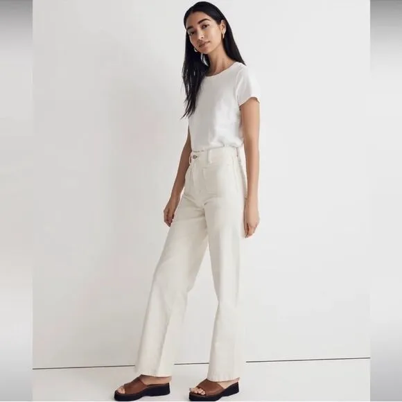Madewell NWT Perfect Vintage Wide Leg Jean Size 33 Patch Pocket