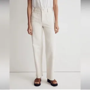 Madewell NWT Perfect Vintage Wide Leg Jean Size 33 Patch Pocket