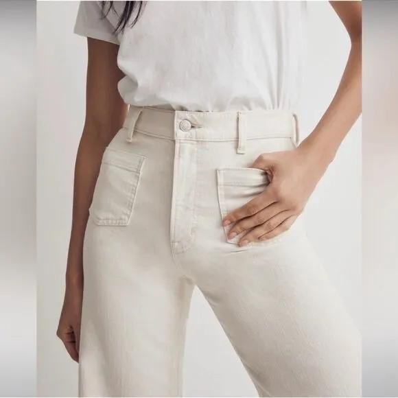 Madewell NWT Perfect Vintage Wide Leg Jean Size 33 Patch Pocket