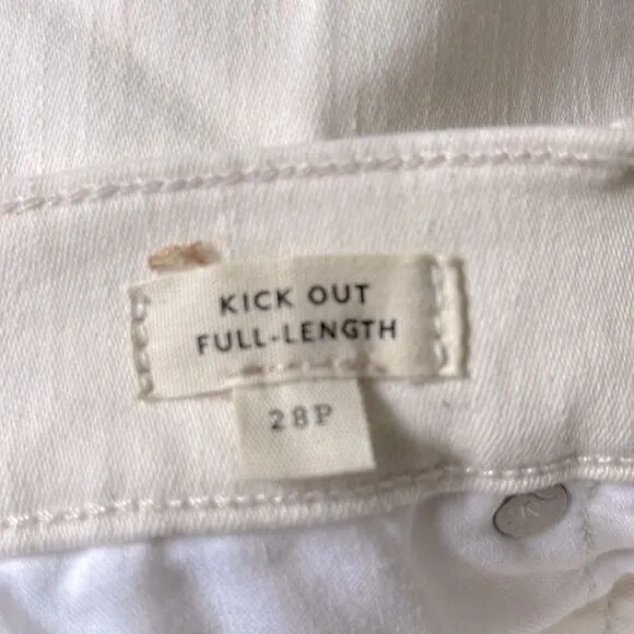 Madewell Petite Kick Out Full Length Jeans Size 28P in Vintage Canvas