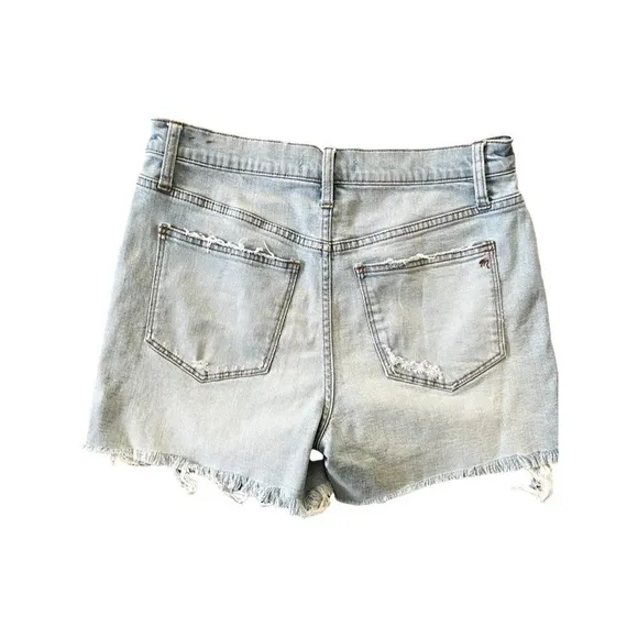 MADEWELL The Curvy Mom High Waist Light Wash Jean Shorts Sz 27