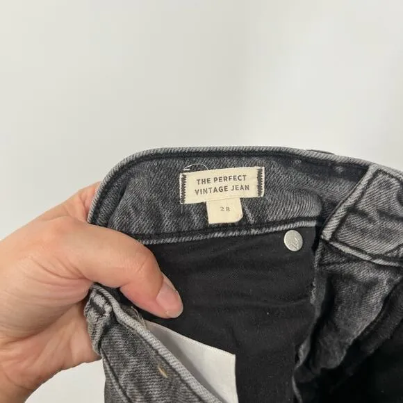 Madewell The Perfect Vintage Jeans in Cosner Wash Knee-Rip Edition