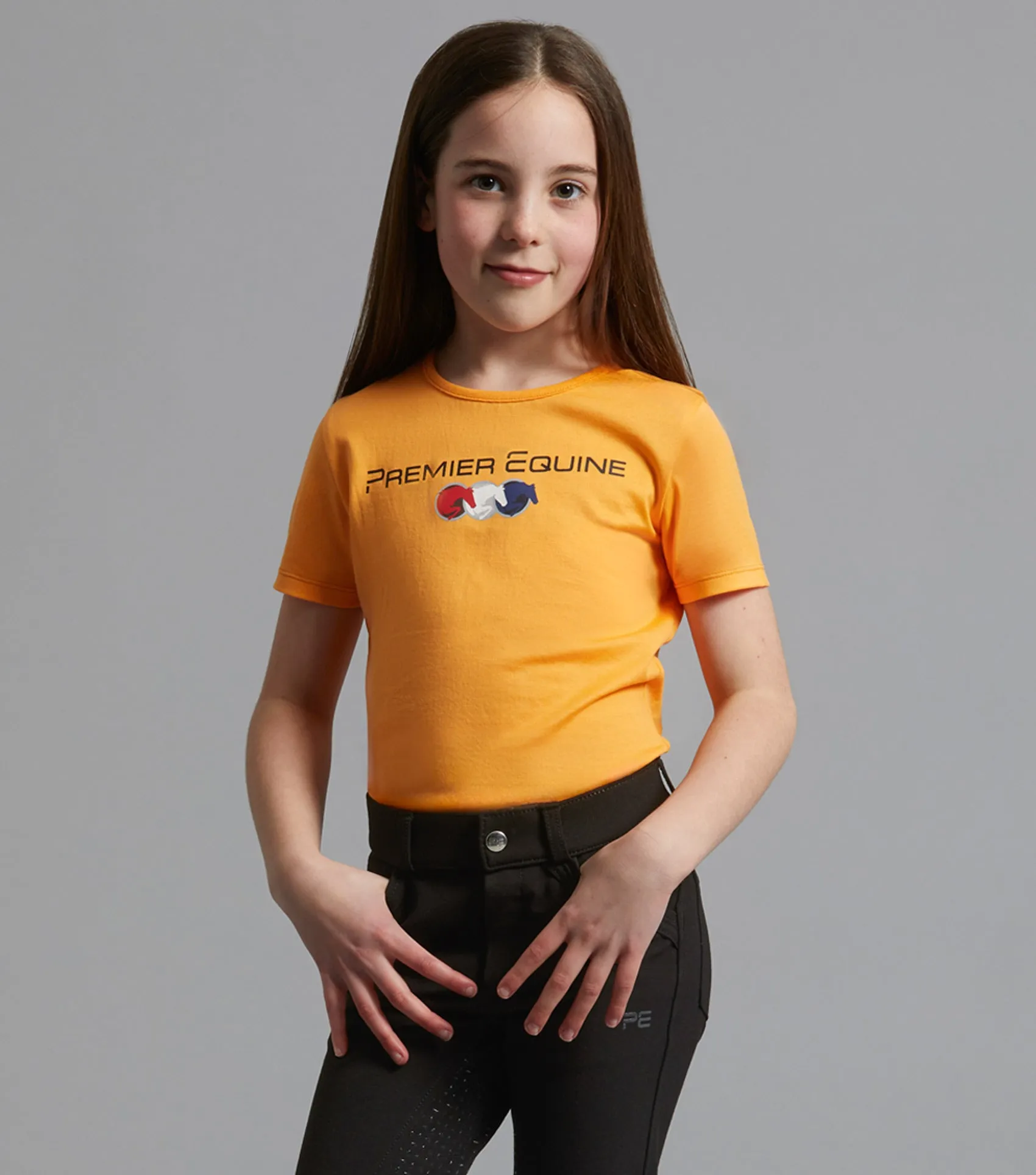 MARKED - Chiaro Girls Cotton Riding T-Shirt Orange