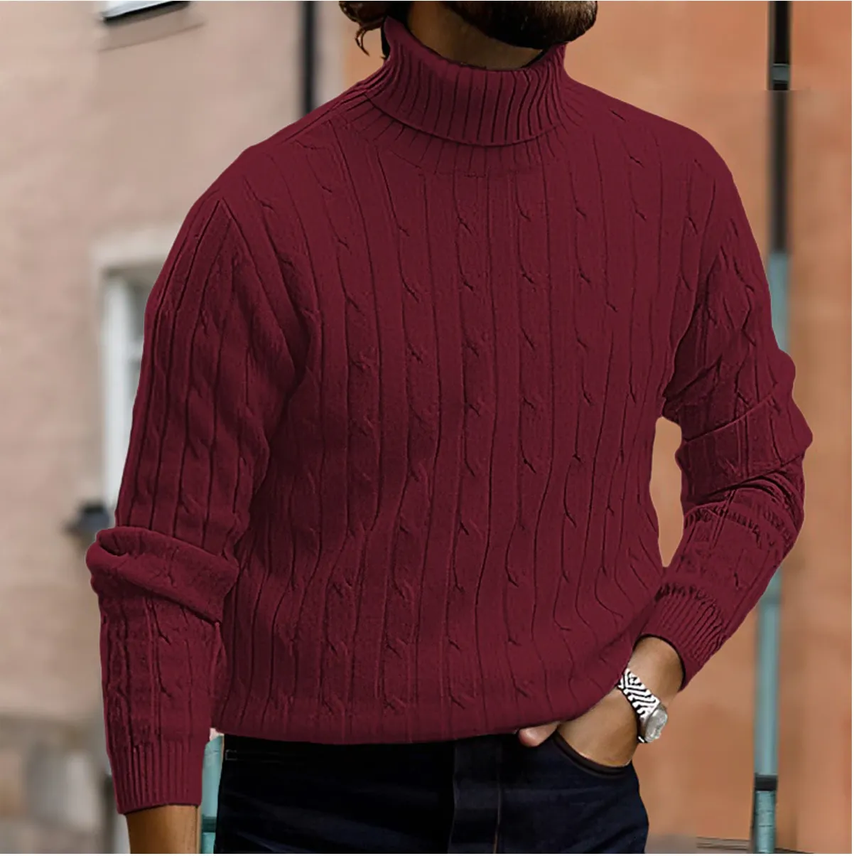 Men's Turtleneck Sweater for Elegant & Casual Looks – Daniel