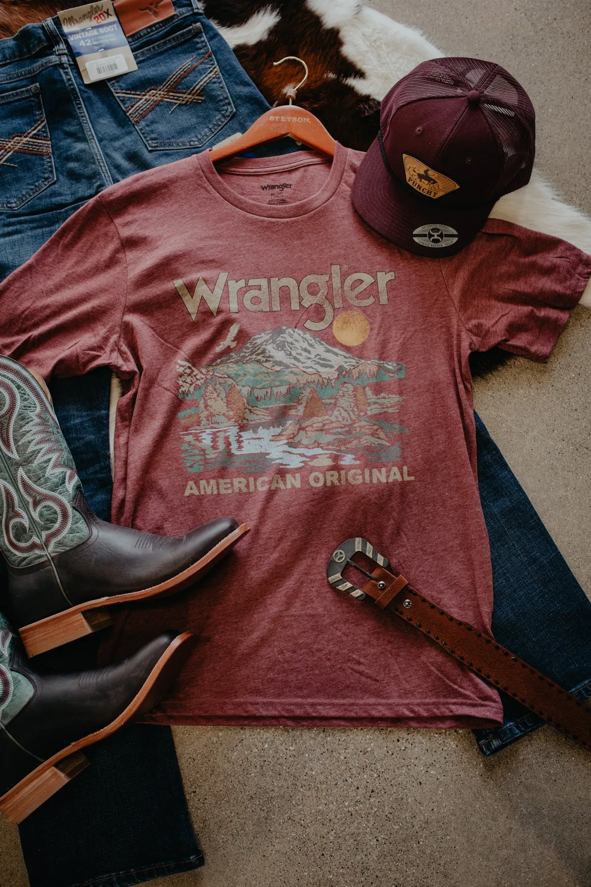 Men's Wrangler 'American Outdoors' Mountainscape T-Shirt (L-XXL Only)