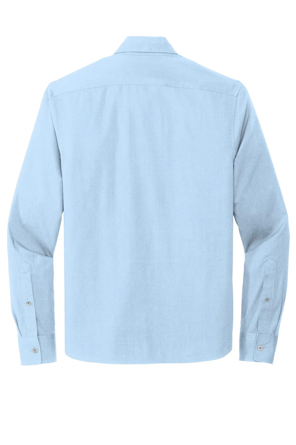 Mercer Mettle Long Sleeve Stretch Woven Shirt MM2000 Air Blue End On End