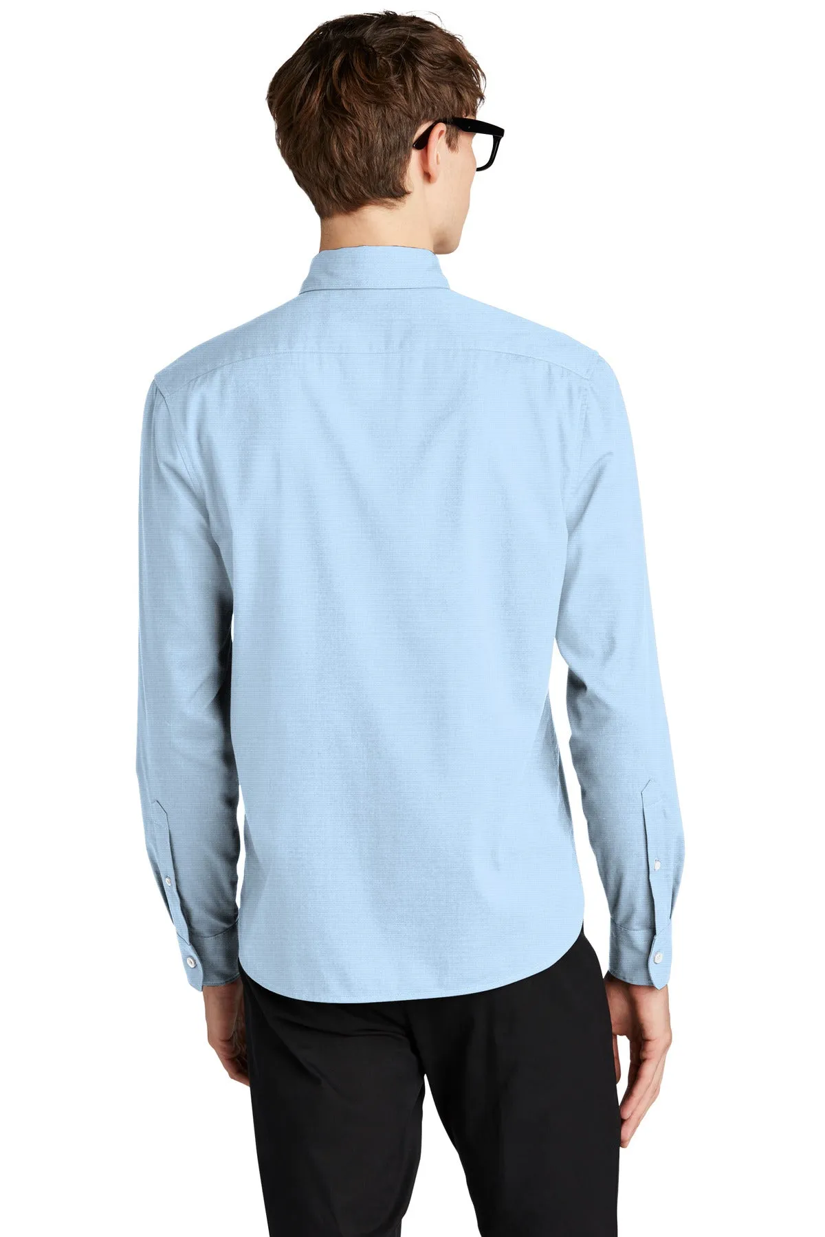 Mercer Mettle Long Sleeve Stretch Woven Shirt MM2000 Air Blue End On End