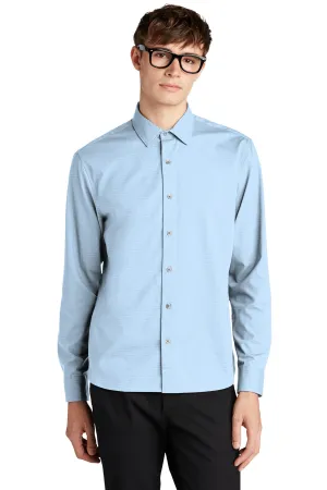 Mercer Mettle Long Sleeve Stretch Woven Shirt MM2000 Air Blue End On End