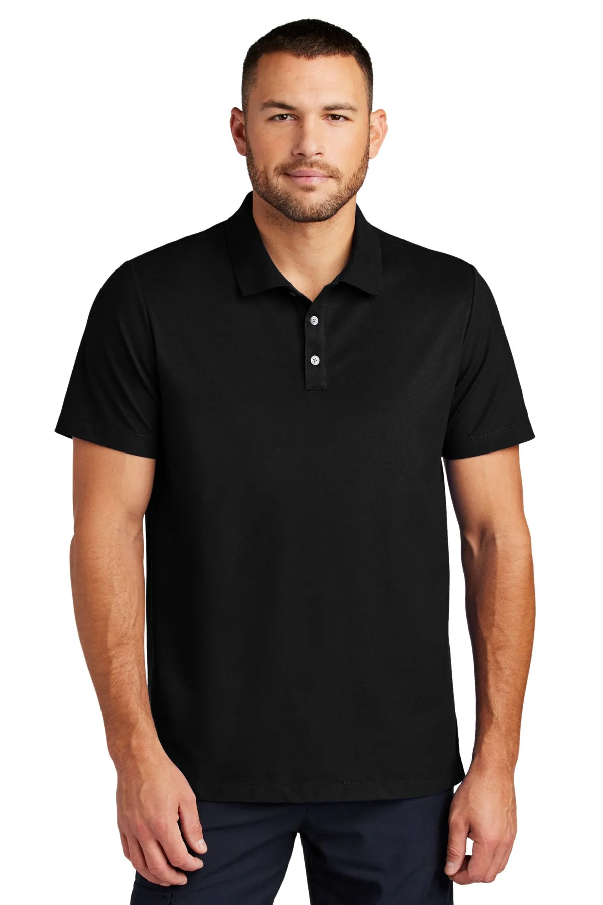 Mercer Mettle Stretch Pique Polo MM1004 Deep Black