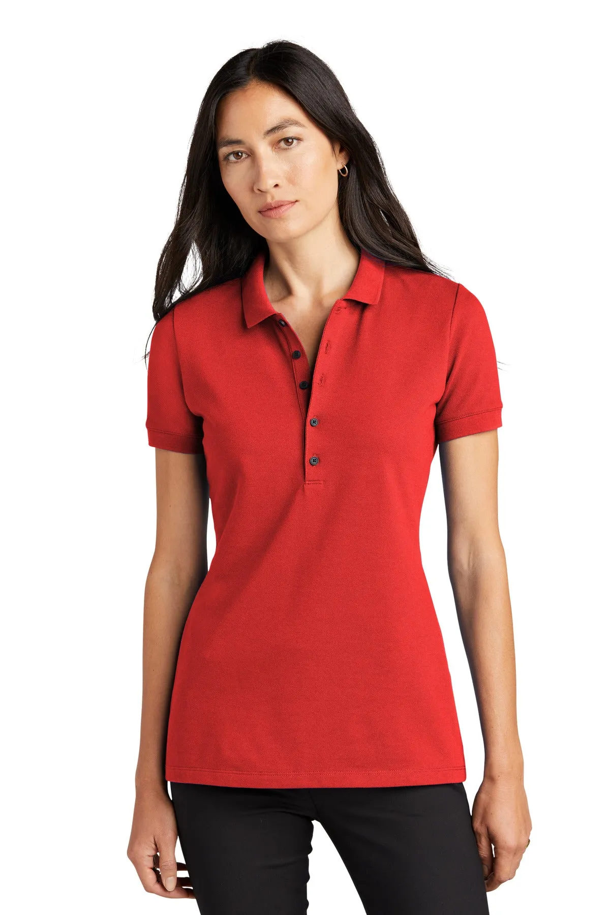 Mercer Mettle Women's Stretch Heavyweight Pique Polo MM1001 Apple Red
