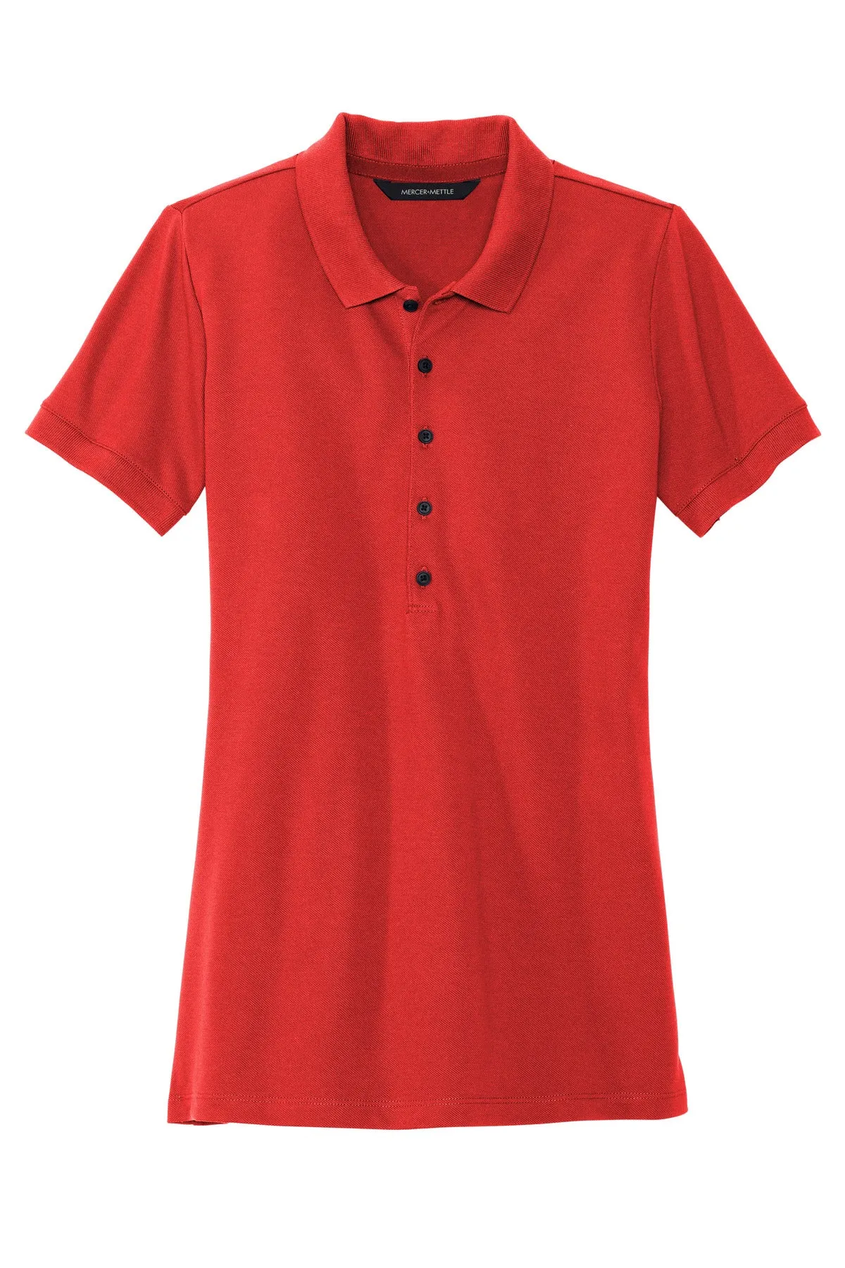 Mercer Mettle Women's Stretch Heavyweight Pique Polo MM1001 Apple Red