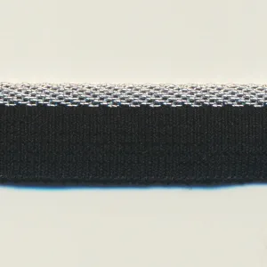 Metallic Stretch Piping #4 Black & Silver
