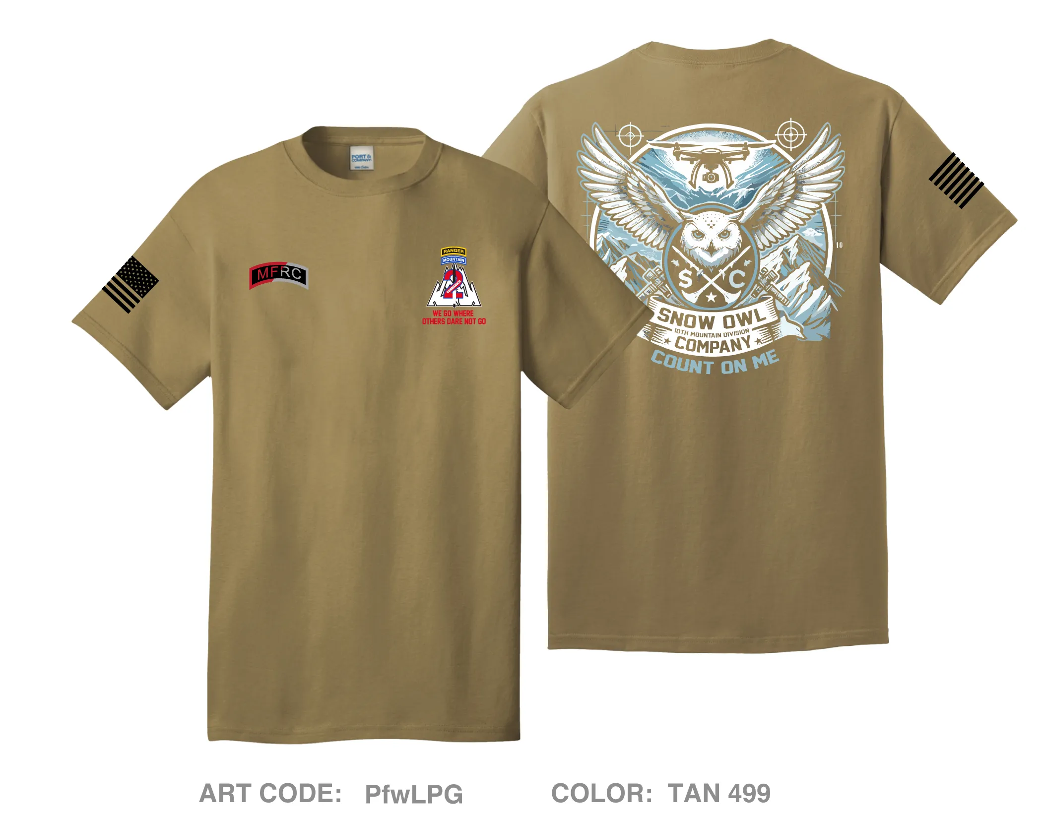 MFRC, 2BCT, 10th Mountain Division Comfort Unisex Cotton SS Tee - PfwLPG