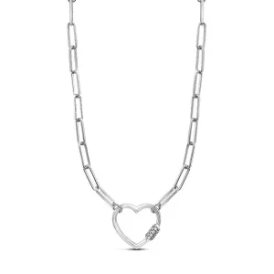 Miss Mimi Sterling Silver Vermeil Paperclip Heart Necklace