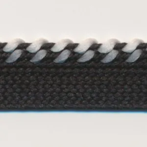 Mix Stitch Piping #13 Black & Charcoal & Pale Gray