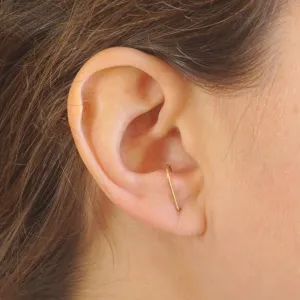 Modern and Minimalist Thin Rounded Suspender Stud Earrings - 0212