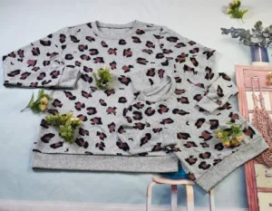 Mommy And Me Leopard Print Matching Sweatshirts