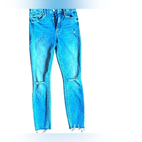 Mother High Waisted looker Ankle Fray Drinking By The Pool Palm Tree Jean Sz 23