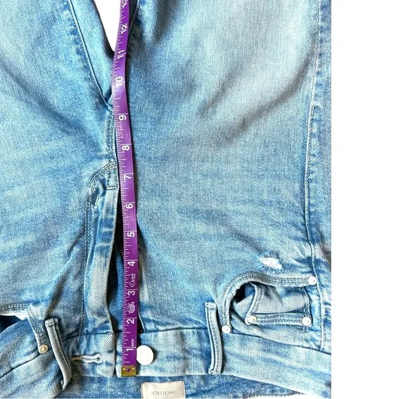 Mother High Waisted looker Ankle Fray Drinking By The Pool Palm Tree Jean Sz 23