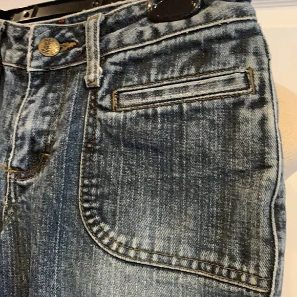 Mudd jeans flare wide leg size 0 junior women’s denim blue